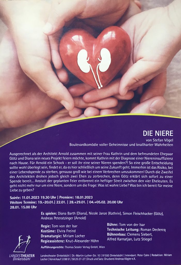 Die Niere Flyer Landestheater